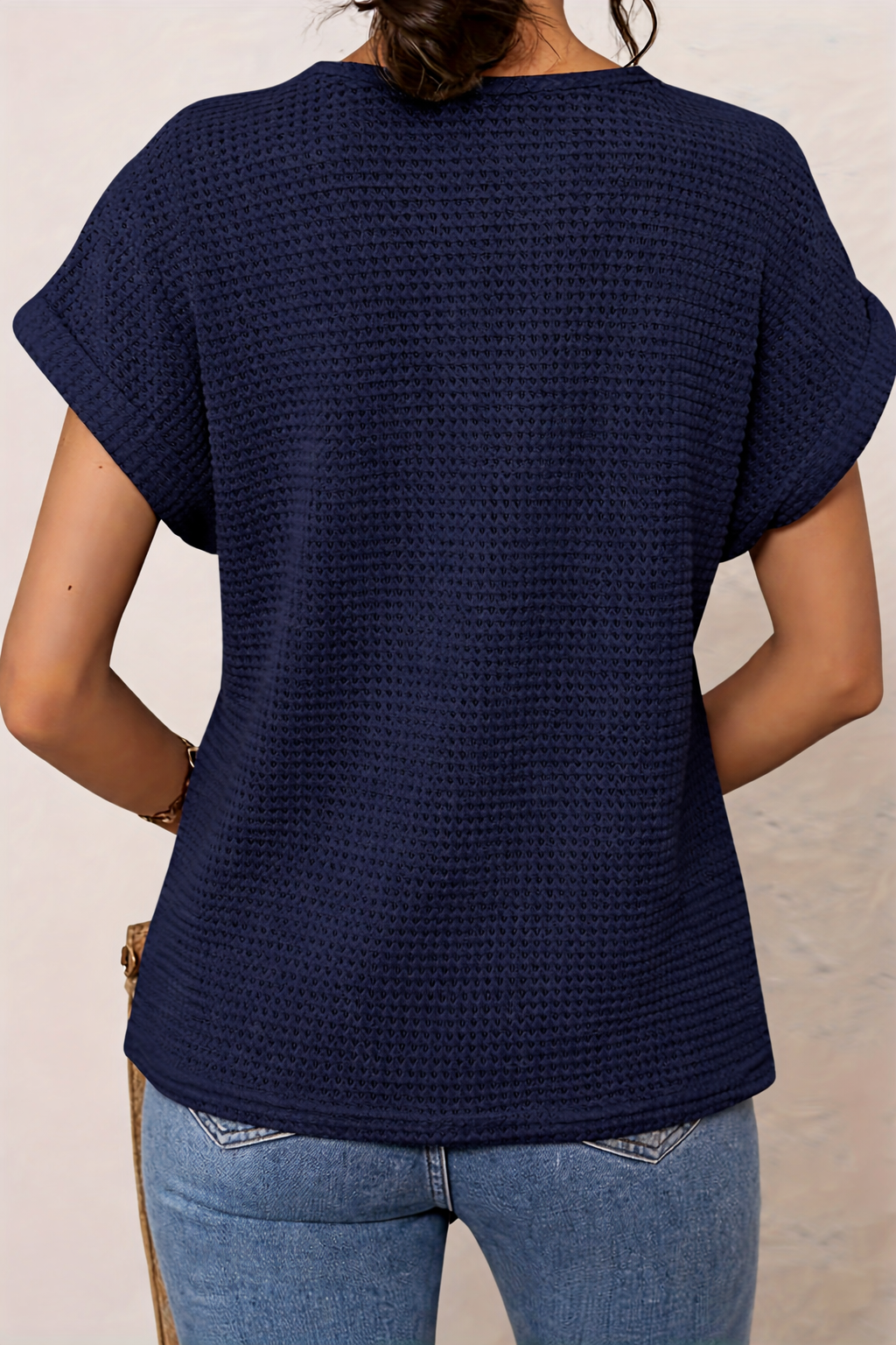 Rosa™ | Round Neck Top with Elegant Lace Trim