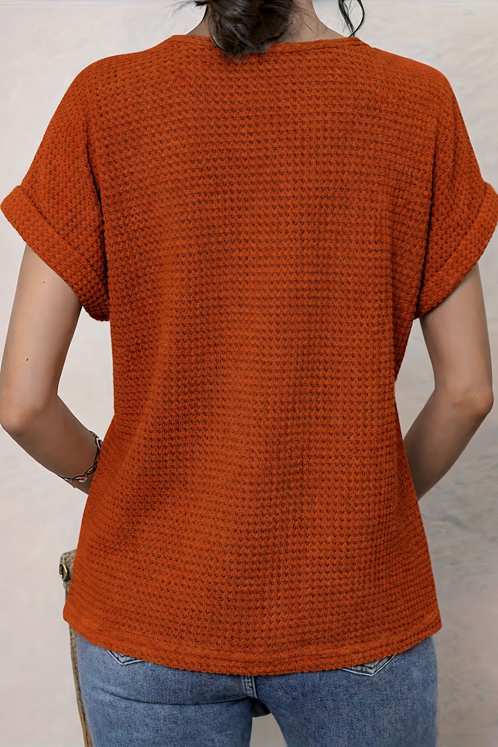 Rosa™ | Round Neck Top with Elegant Lace Trim