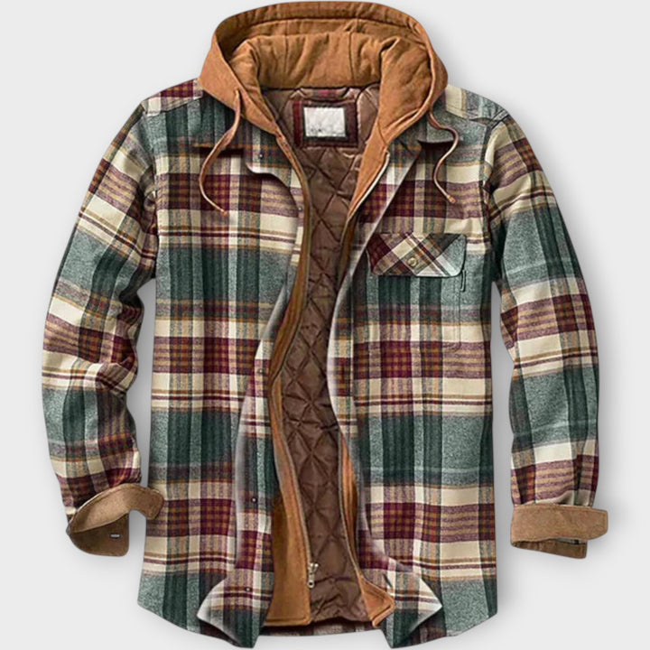 Checked Hooded Jacket for Men – Casual Everyday Wear