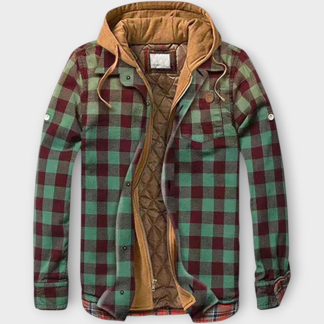 Checked Hooded Jacket for Men – Casual Everyday Wear