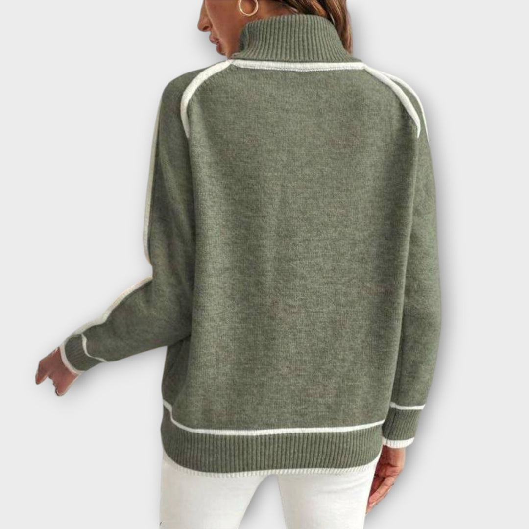 Women’s Relaxed Fit Turtleneck Knit Sweater
