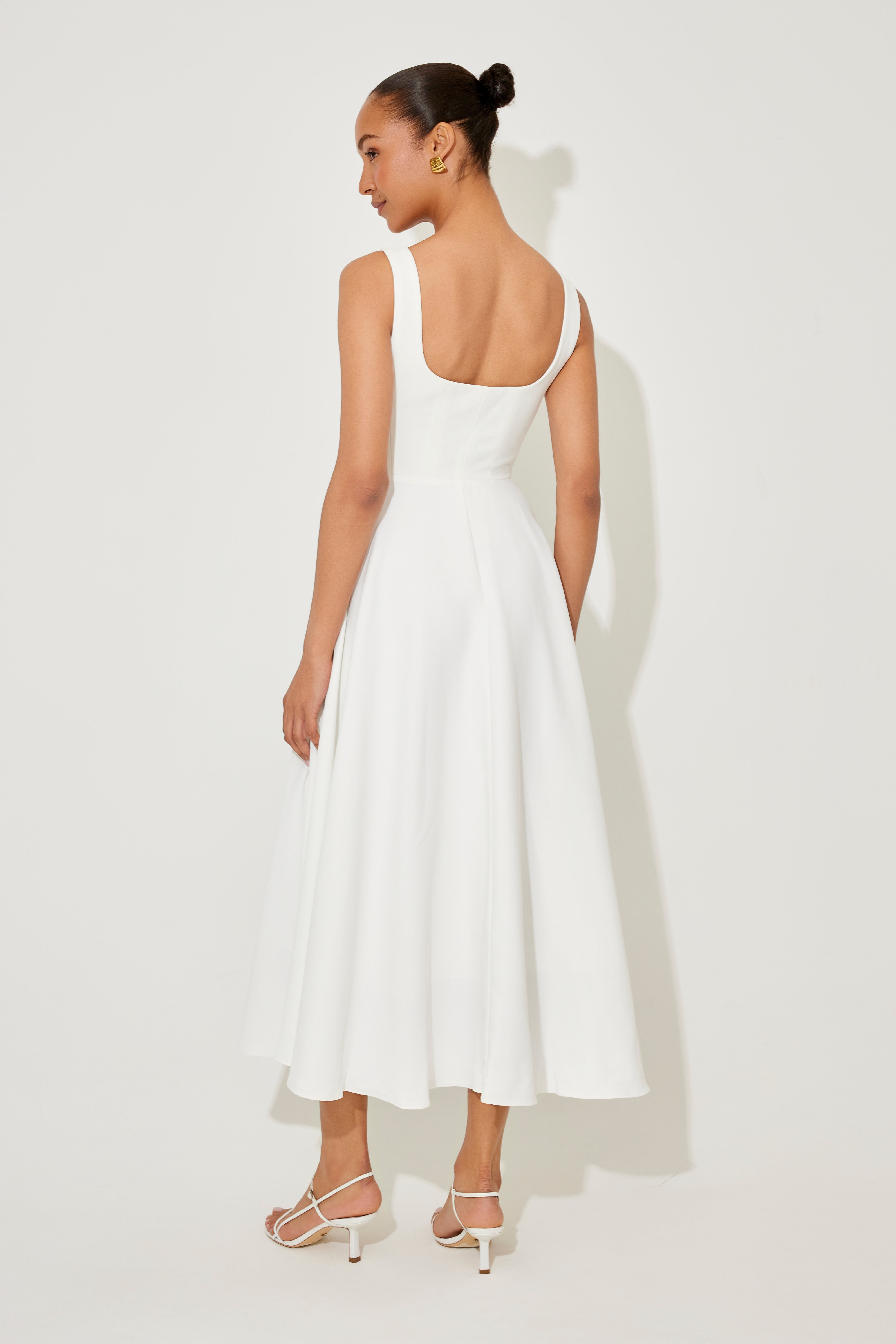 Angela™ | Elegant Flowing Midi Dress