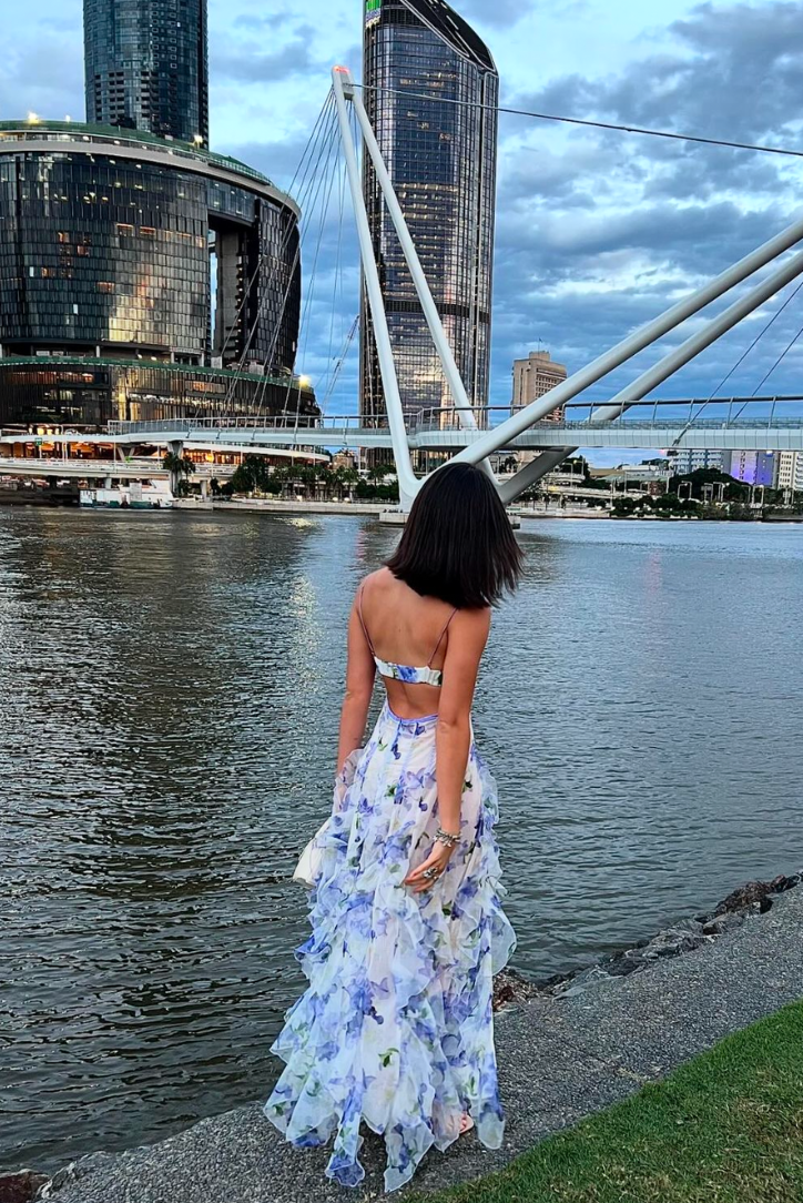 Eloise | Floral Lace Maxi Dress for Women - Perfect for Garden Weddings