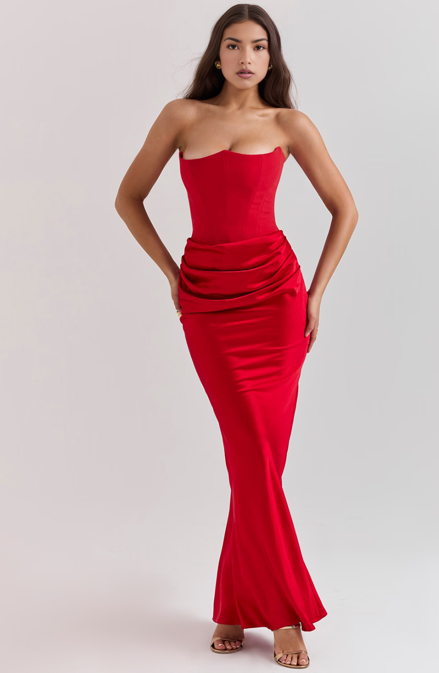 Camellia | Strapless Lace Evening Dress for Women - Perfect for Wedding Guests