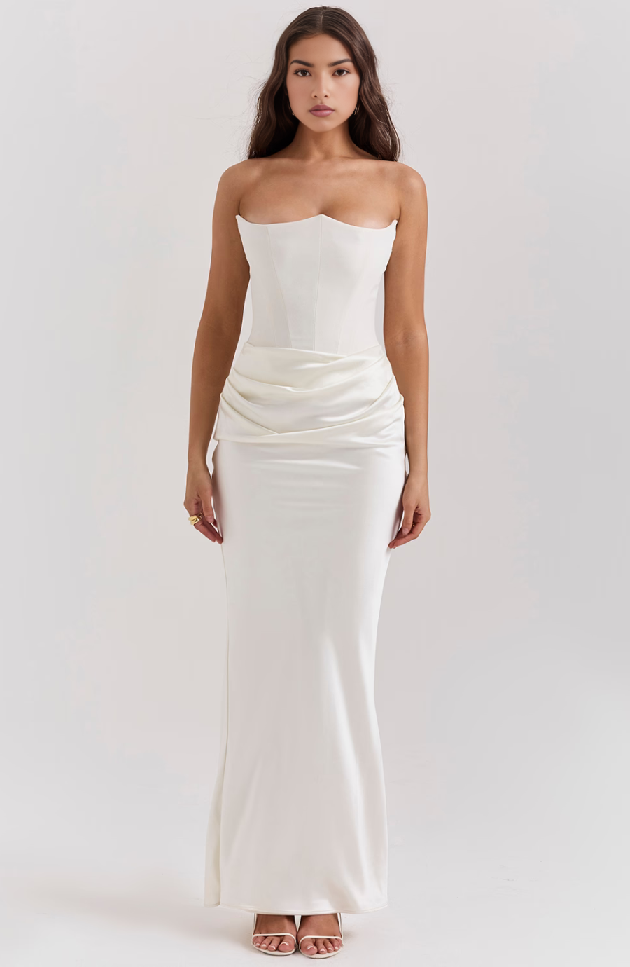 Camellia | Strapless Lace Evening Dress for Women - Perfect for Wedding Guests