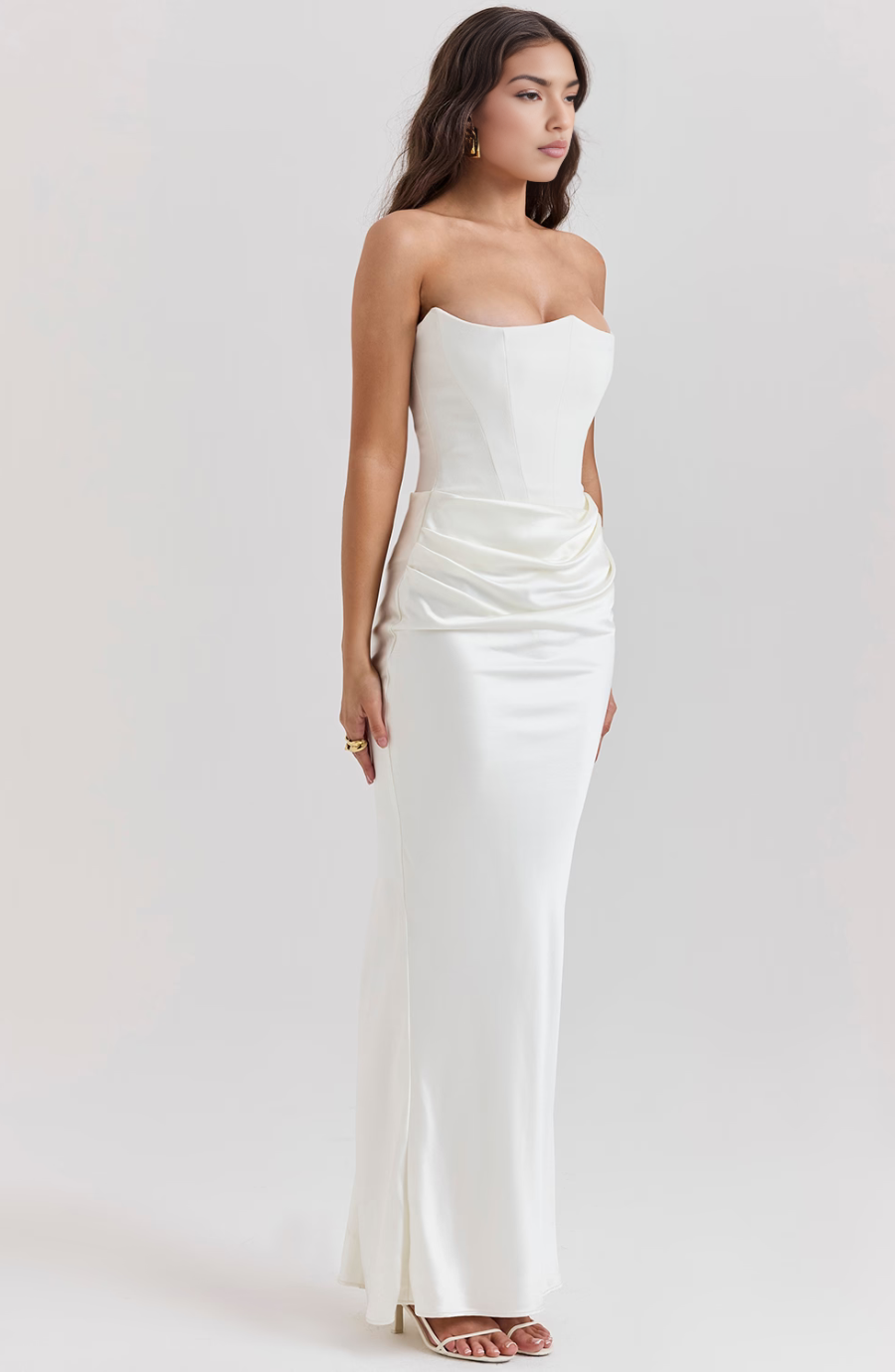 Camellia | Strapless Lace Evening Dress for Women - Perfect for Wedding Guests