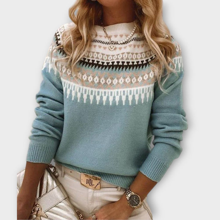 Women’s Fair Isle Knit Sweater for Everyday Wear