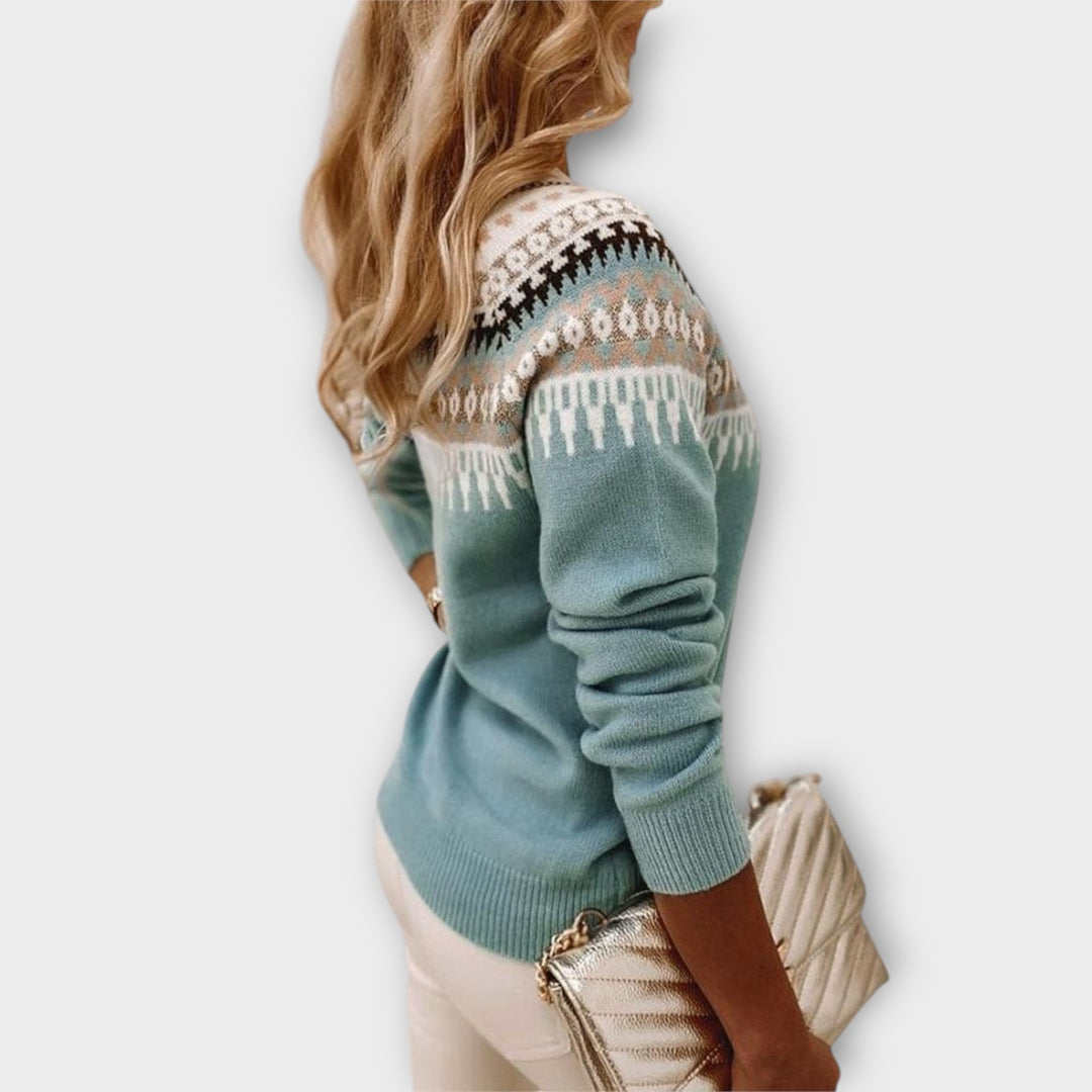 Women’s Fair Isle Knit Sweater for Everyday Wear