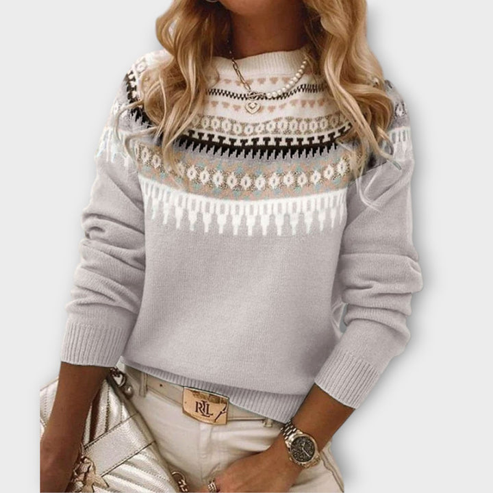 Women’s Fair Isle Knit Sweater for Everyday Wear