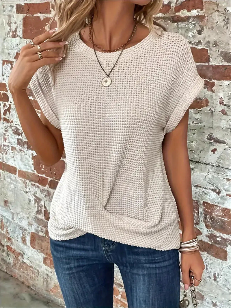 Sylvia™ | Cozy Waffle Knit Tee