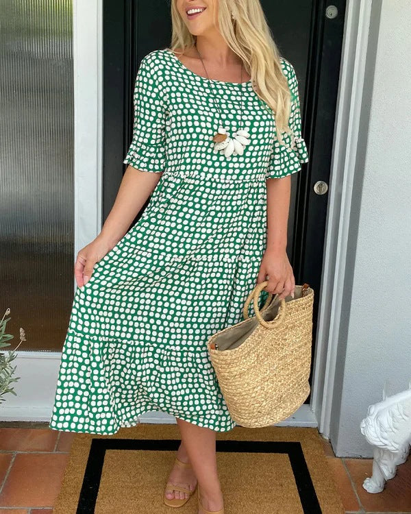 Michele™ | Dotted Relaxed Midi Dress