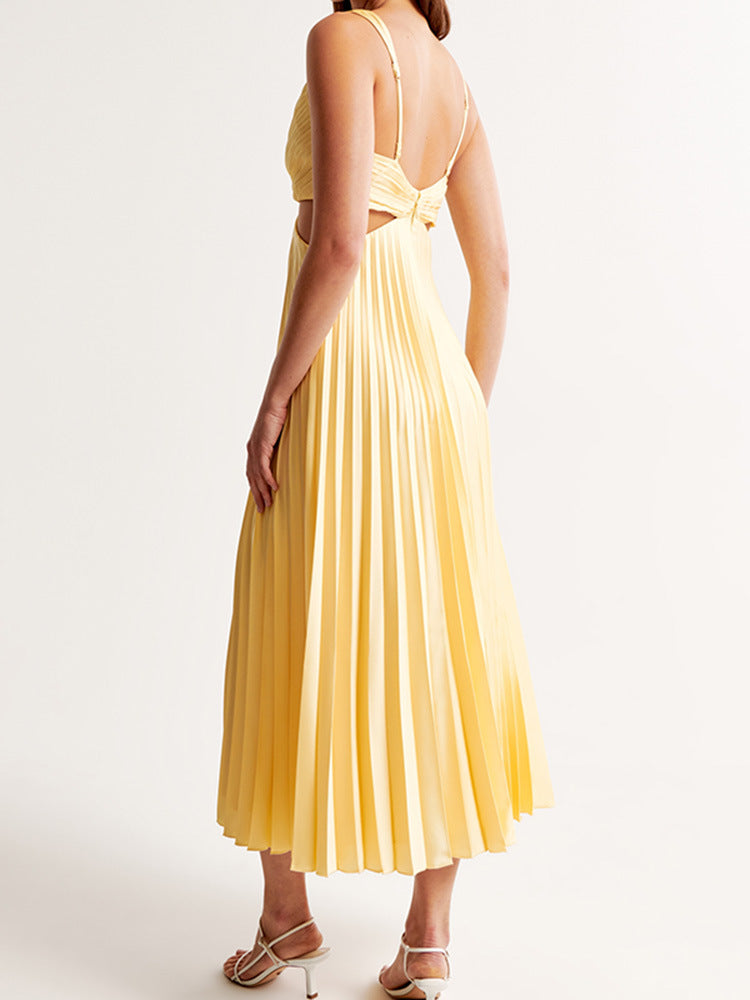 Elle | Women's V-Neck Maxi Dress for Wedding Guests - Evening Wear