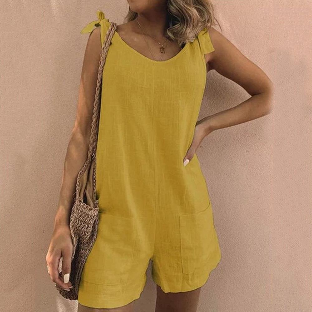 Shirley™ | Bow-Detail Pocket Playsuit