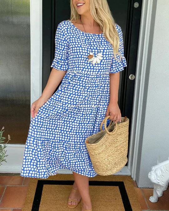 Michele™ | Dotted Relaxed Midi Dress