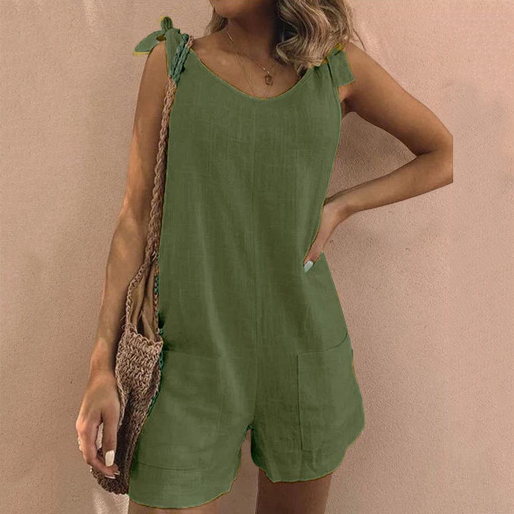 Shirley™ | Bow-Detail Pocket Playsuit