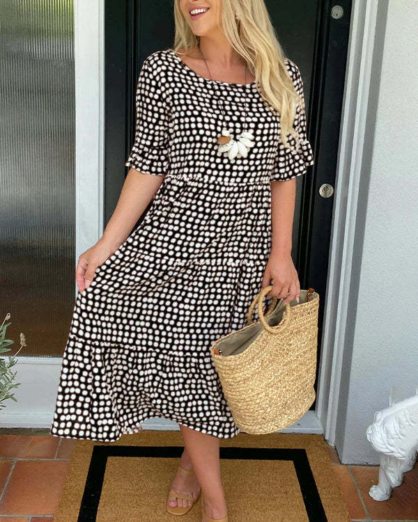 Michele™ | Dotted Relaxed Midi Dress