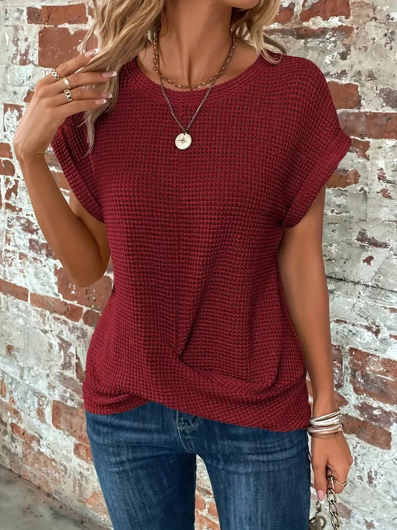 Sylvia™ | Cozy Waffle Knit Tee