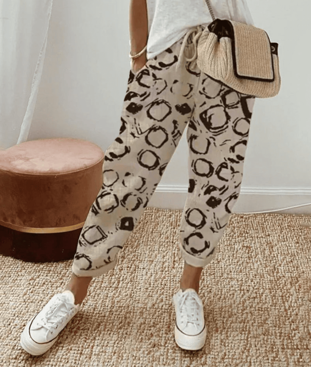 Elle™ | Stylish Printed Trouser with Flattering Fit and Comfortable Waistband