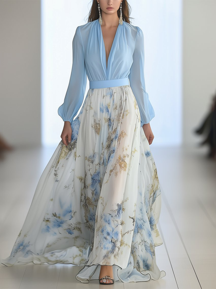 Kelli™ | Stunning Floral Print Maxi Dress
