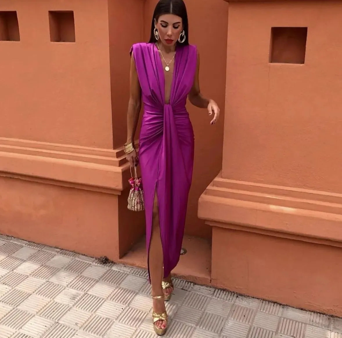 Amelia™ | Elegant Pleated Midi Dress