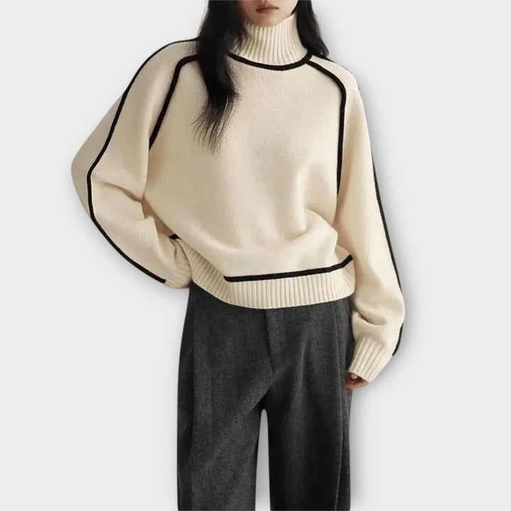 Women’s Soft Knit Turtleneck Sweater for Casual Wear