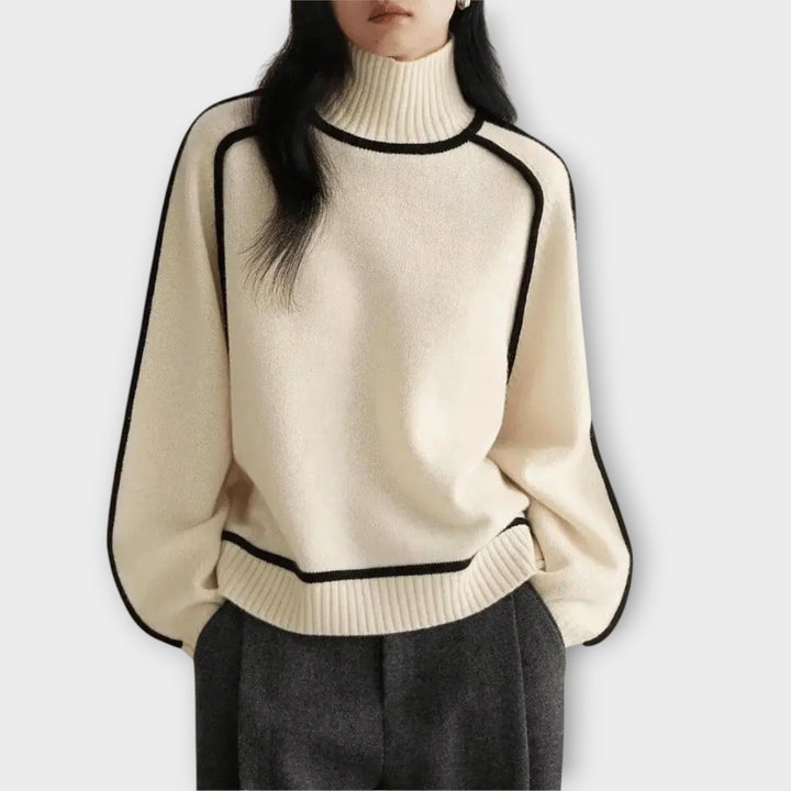 Women’s Soft Knit Turtleneck Sweater for Casual Wear
