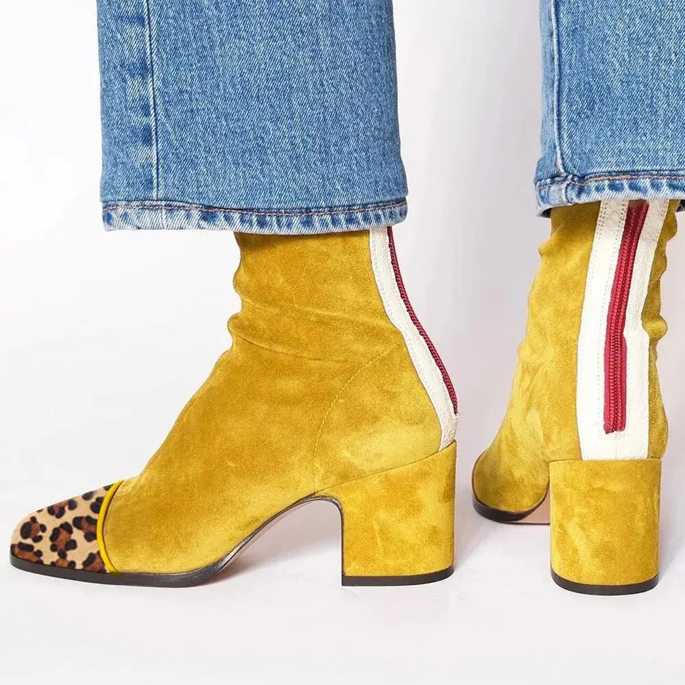 Scarlett™ | Square Toe Heeled Ankle Boots