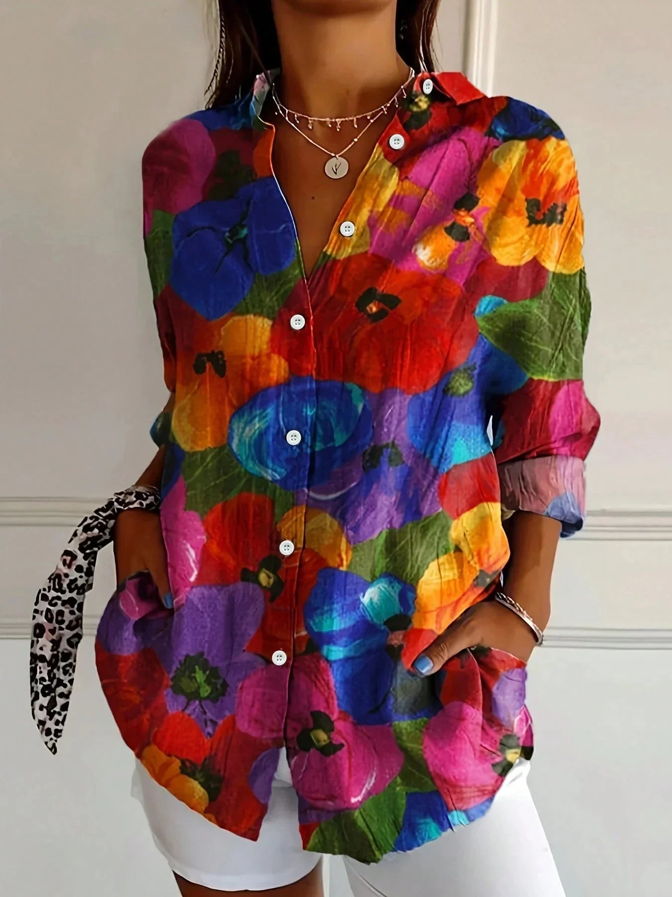 Terri™ | Vibrant Blouse Featuring Whimsical Print