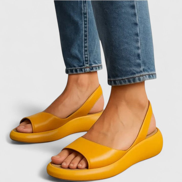 Sunny | Women's Slingback Wedge Sandals with Open Toe