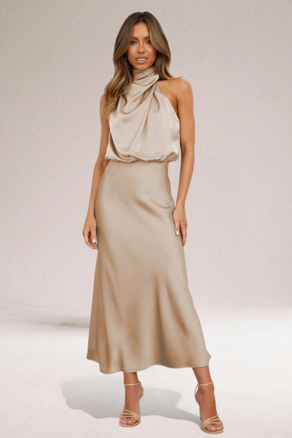 Giselle™ | Chic Halter Neck Dress