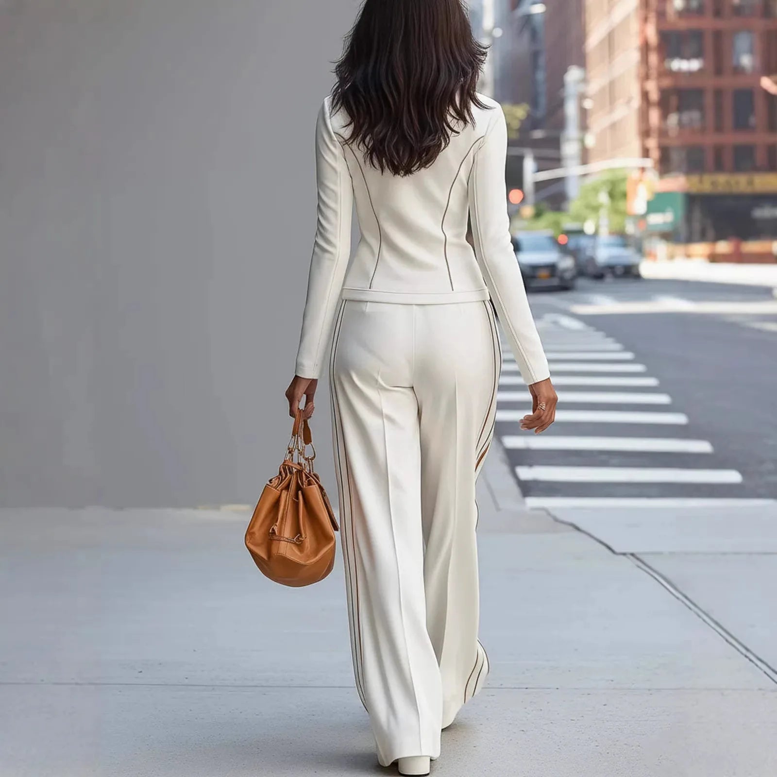 Tailored Zip-Up Two-Piece Set