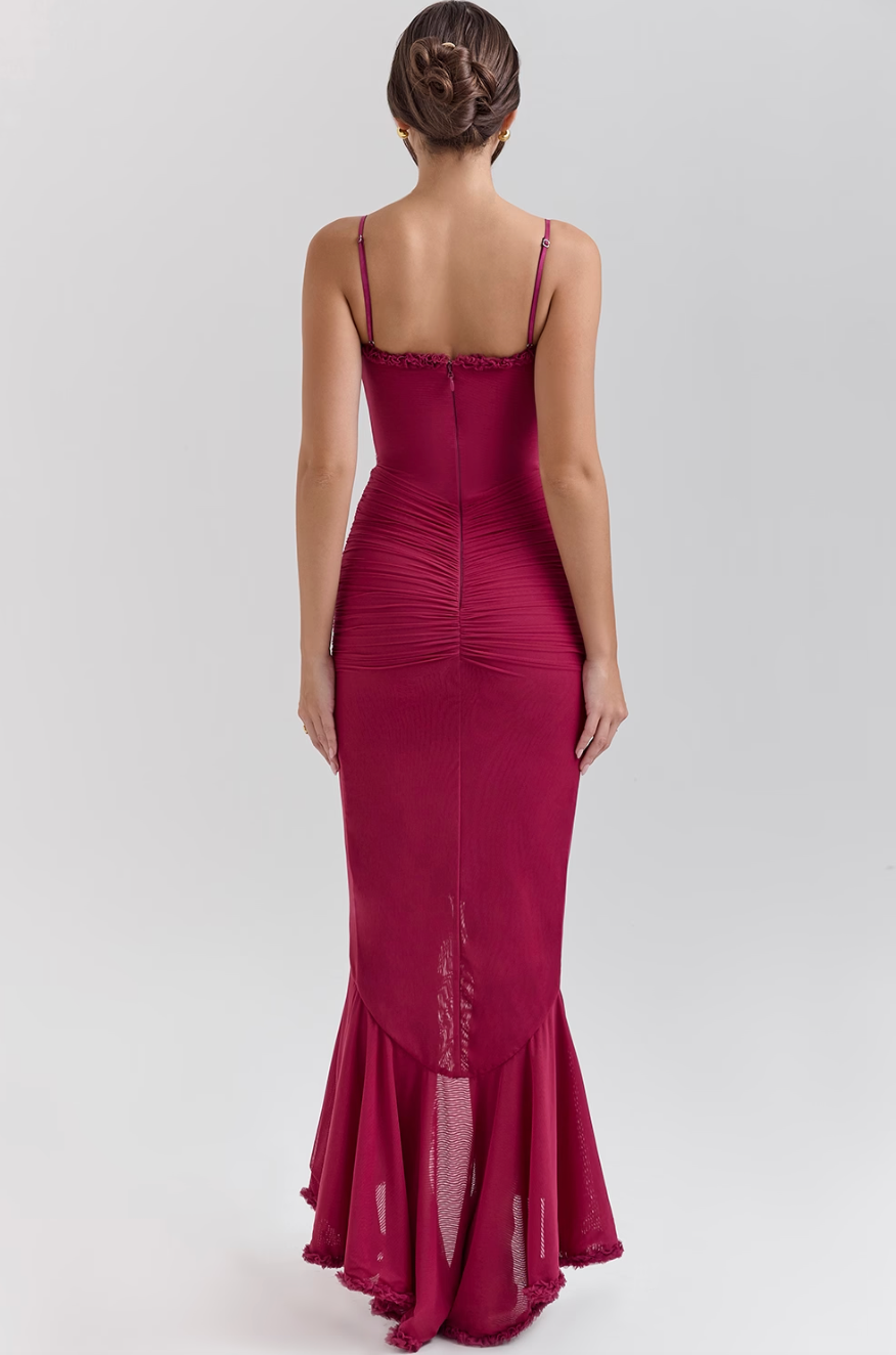 Alexandra | Lace Ruched Dress for Women - Perfect for Wedding Guests