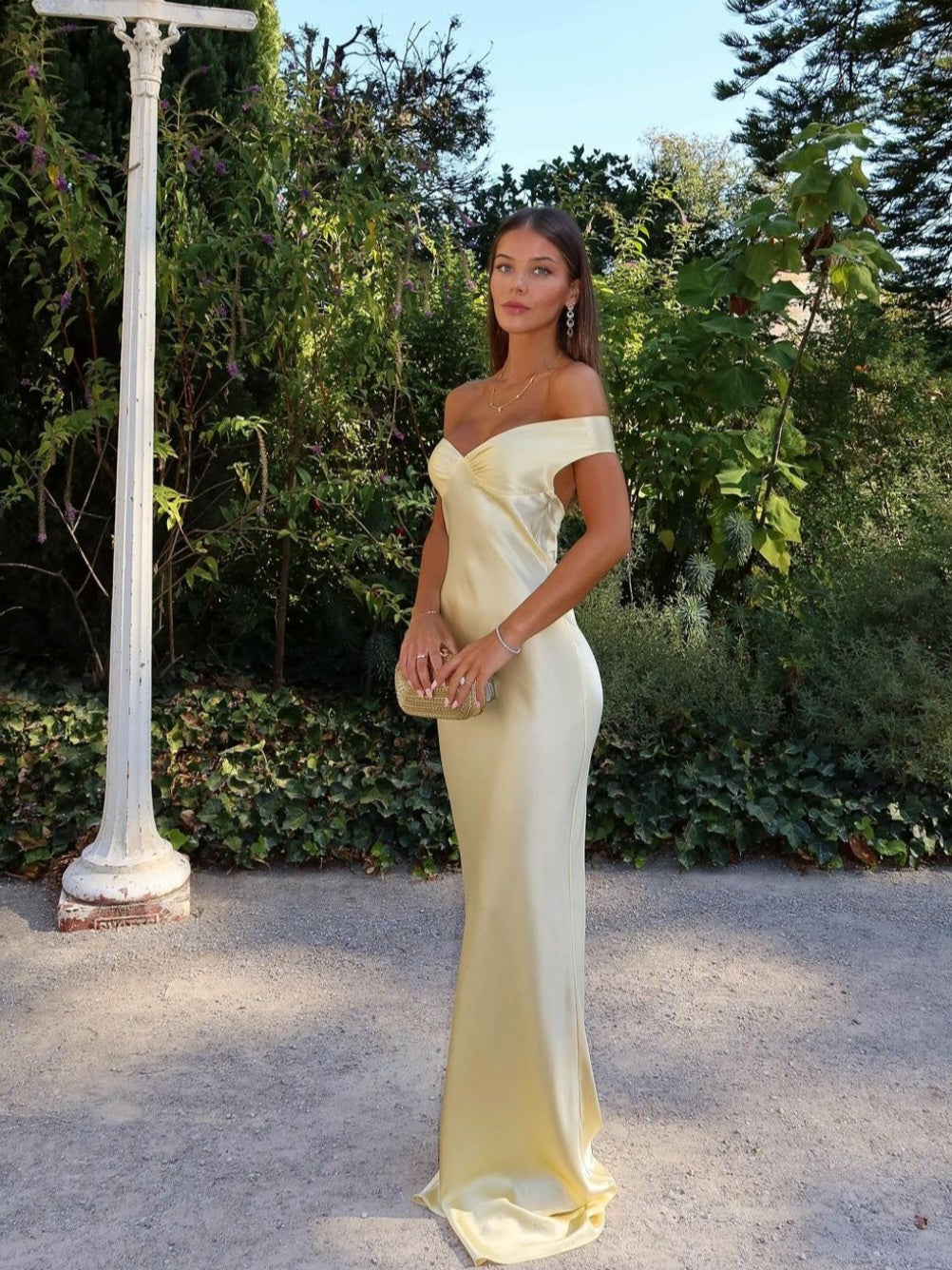 Gabrielle | Off-Shoulder Lace Evening Dress for Women - Perfect for Wedding Guests