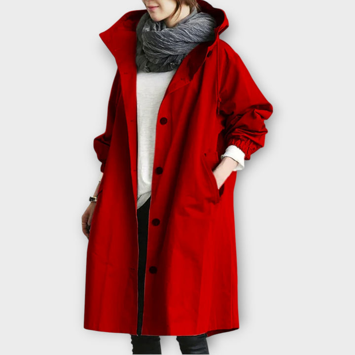 Women’s Lightweight Hooded Rain Jacket – Water-Resistant