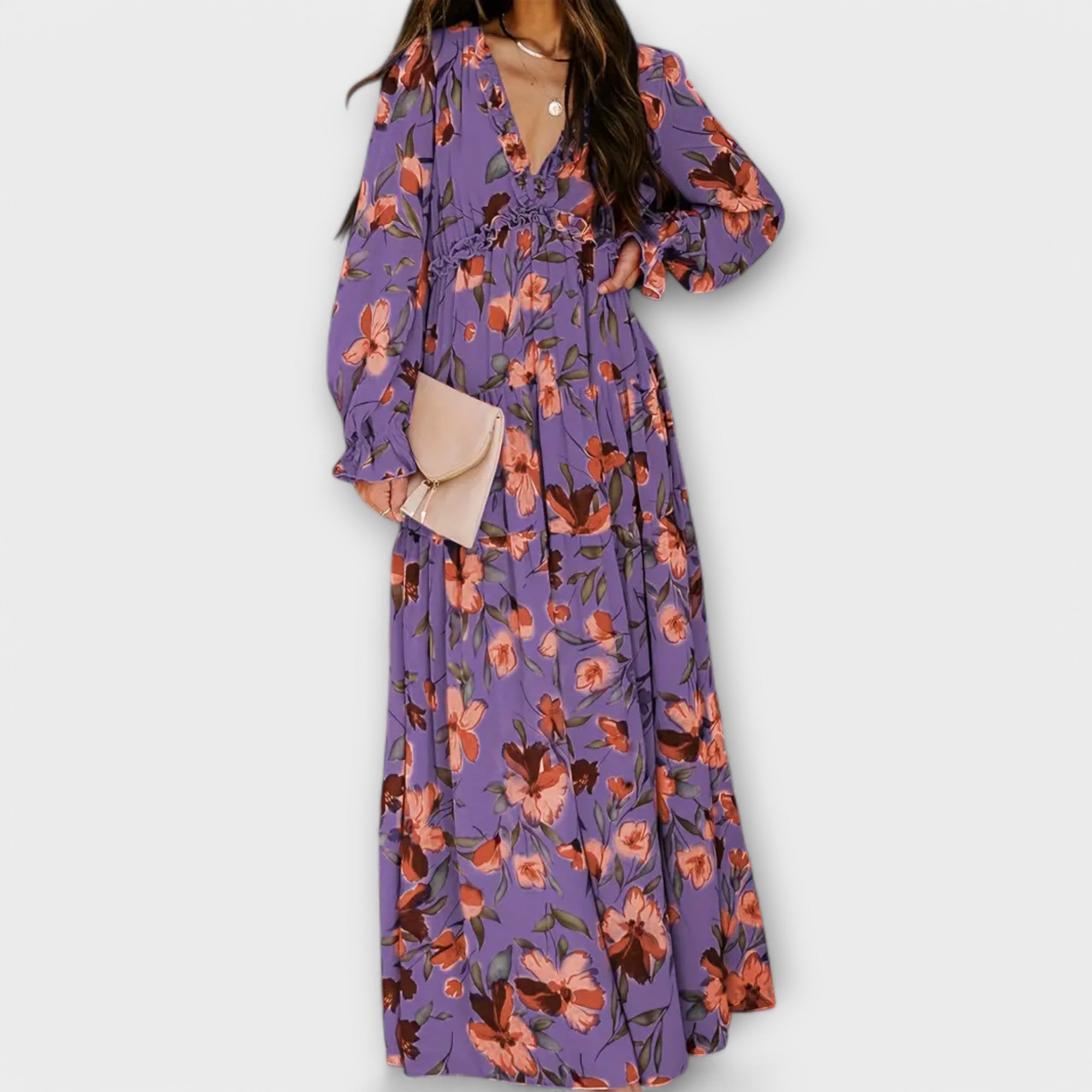Wilma™ Floral V-Neck Maxi Dress