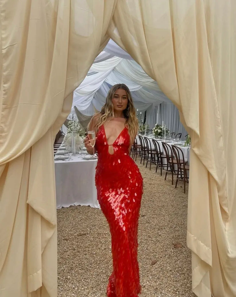 Holly | Backless Sequin Dress for Women - Perfect for Wedding Guests