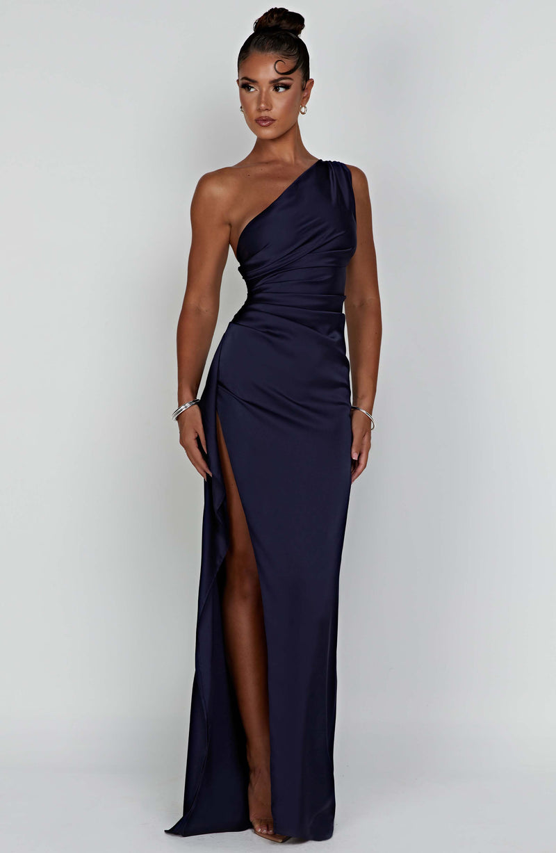Celeste | Satin One-Shoulder Bodycon Dress for Women - Perfect for Wedding Guests