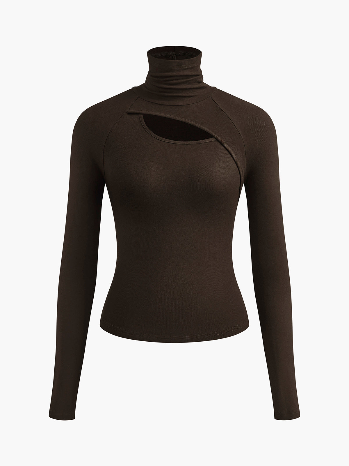 Ravena | Women's Fitted Long Sleeve Turtleneck with Cutout Detail - Perfect for Night Out