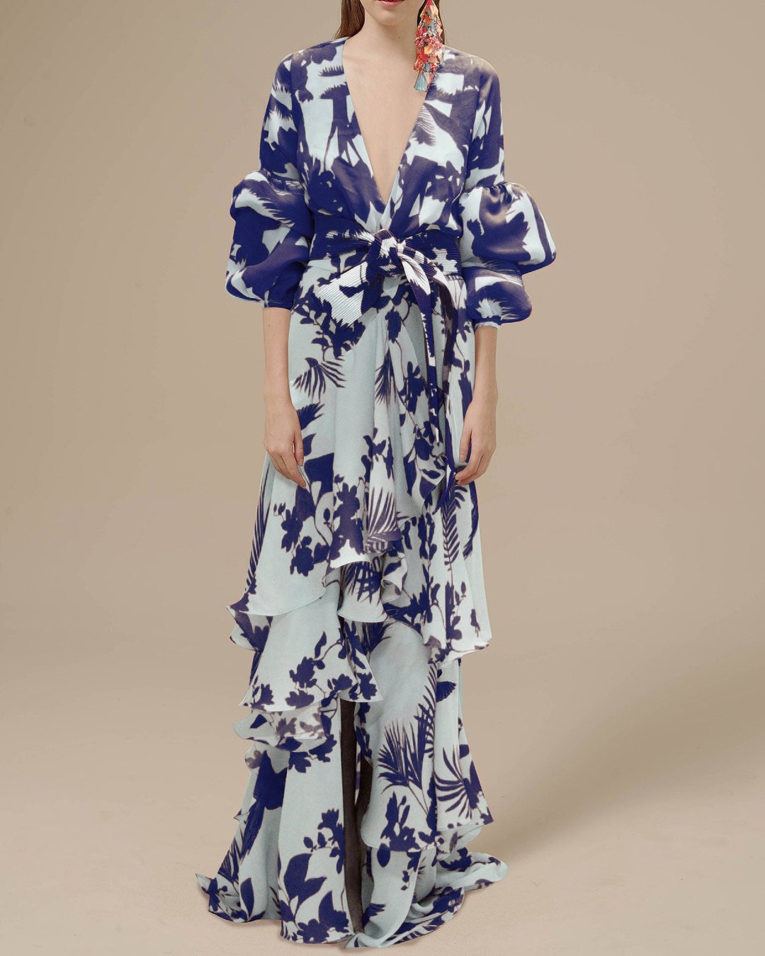 Aurelia | Women's Maxi Dress with Floral Wrap Design