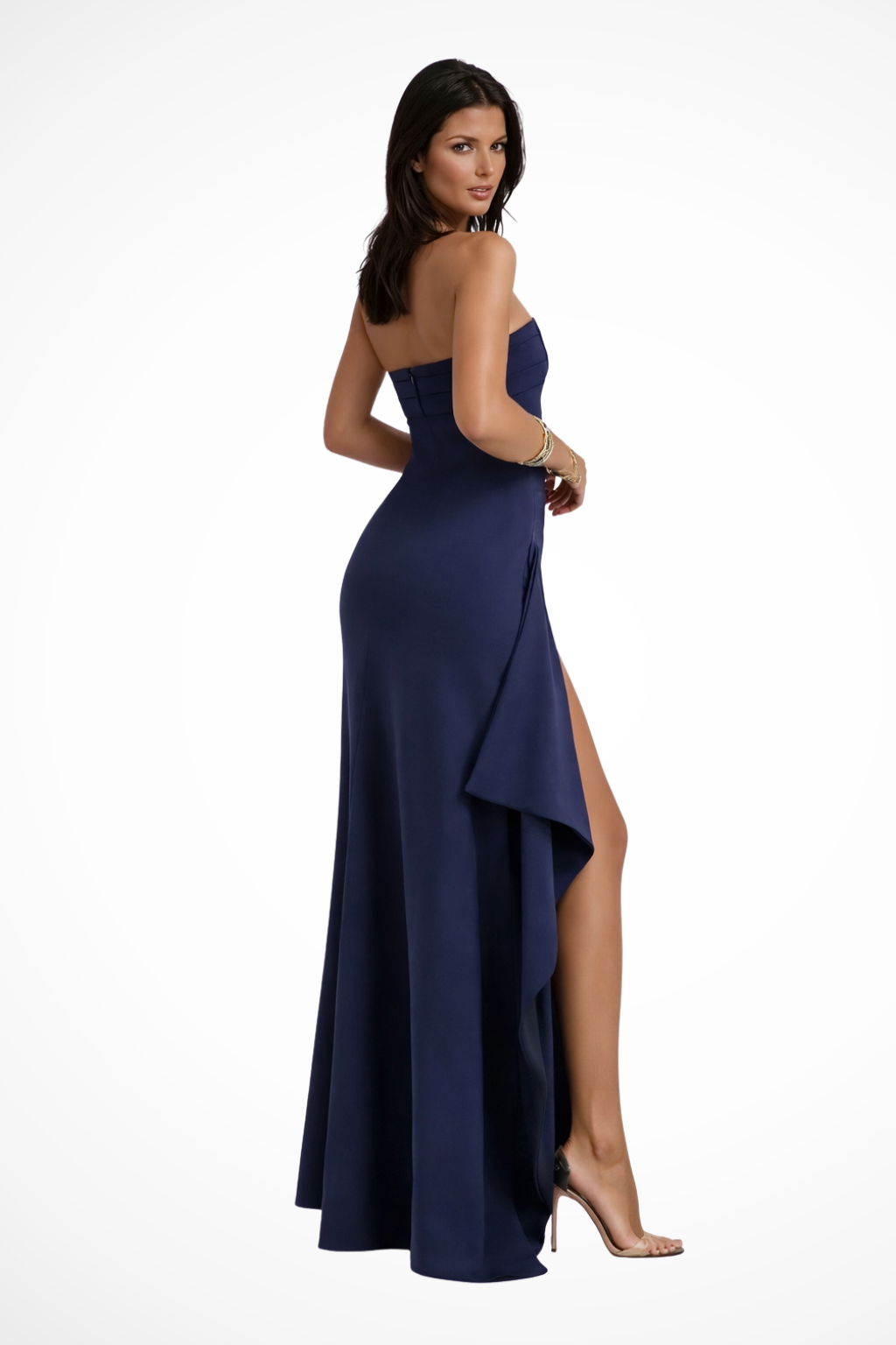 Aurelia | Women's Strapless Maxi Dress with Side Slit for Evening Wear