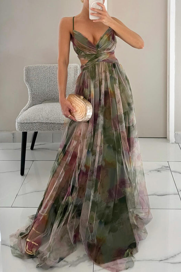 Cindy™ | Elegant Floral Maxi Dress