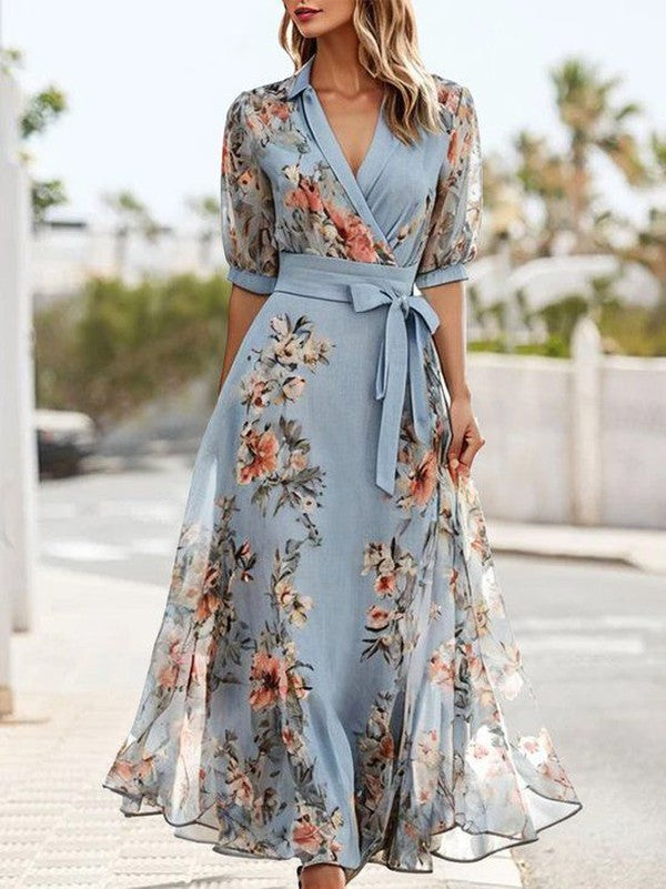 Stacey™ V-Neck Midi Dress