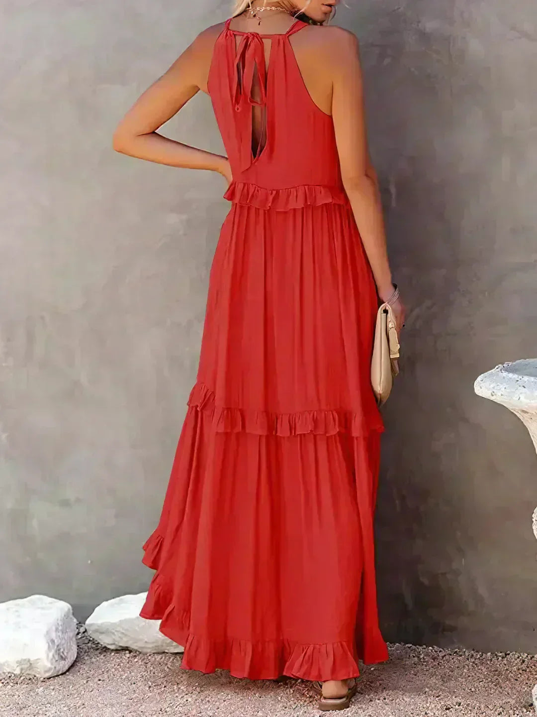 Courtney™ | Chic Sleeveless Ruffle Dress