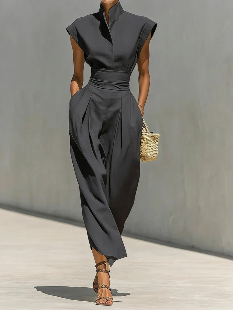 Beatrix | Women's Tailored Mock Neck Midi Dress