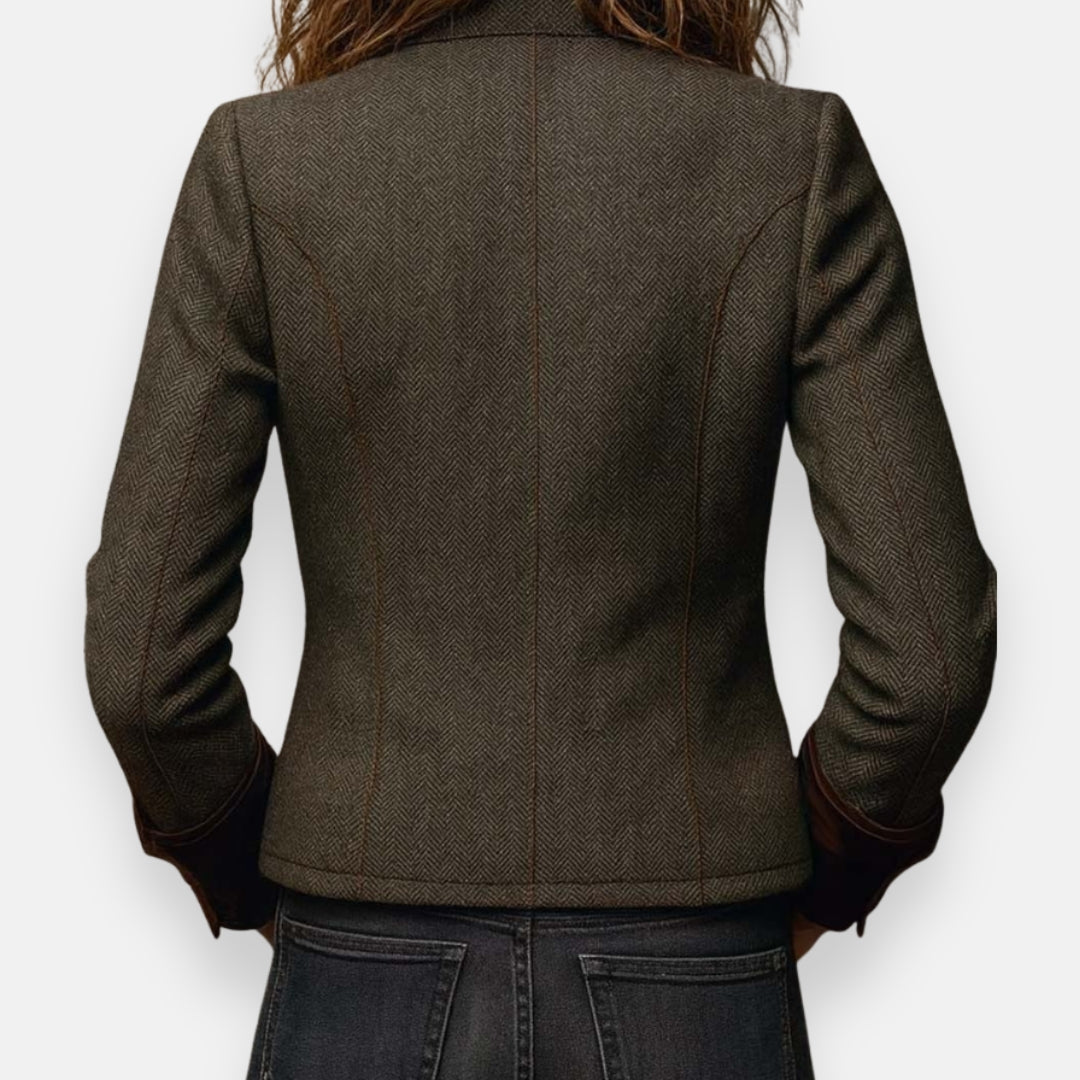 Bianca | Women's Long Sleeve Herringbone Jacket