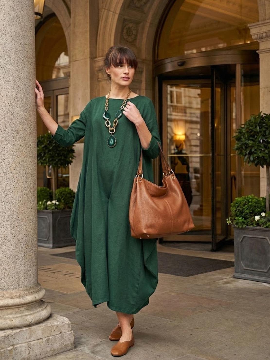 Serena | Women's Bohemian Oversized Maxi Dress with 3/4 Sleeves