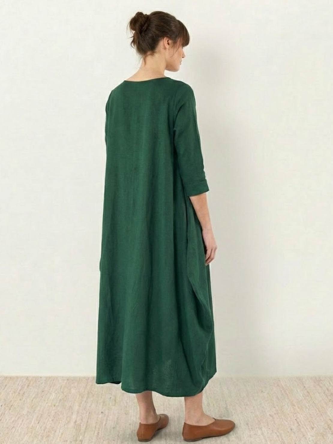 Serena | Women's Bohemian Oversized Maxi Dress with 3/4 Sleeves
