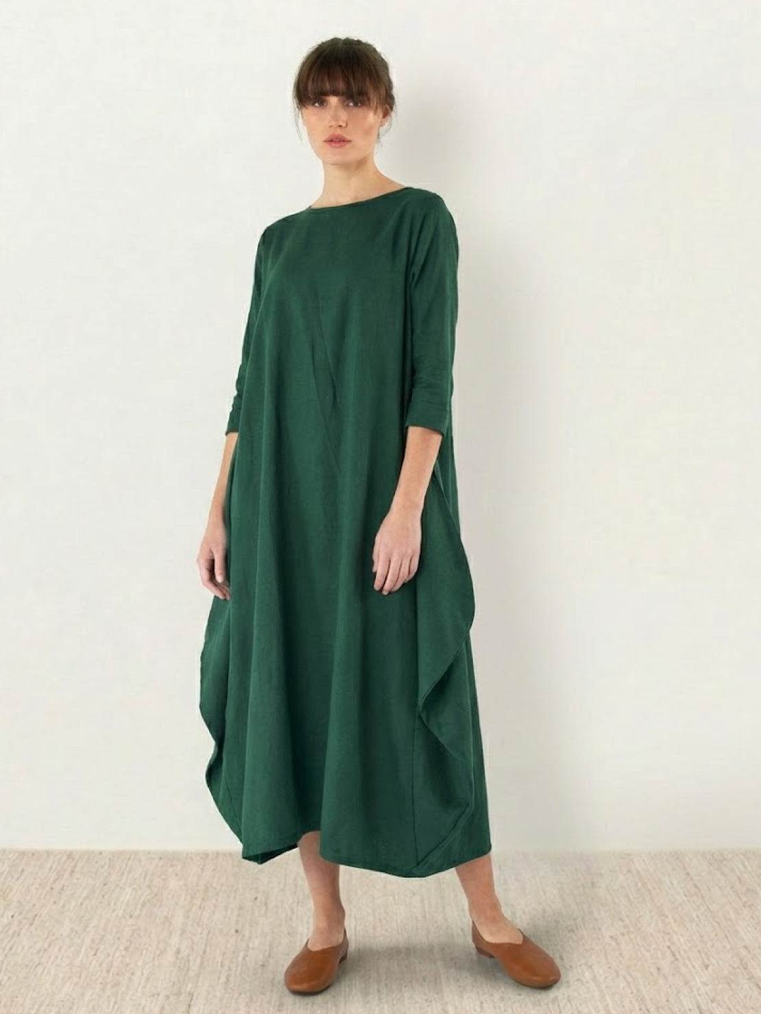 Serena | Women's Bohemian Oversized Maxi Dress with 3/4 Sleeves