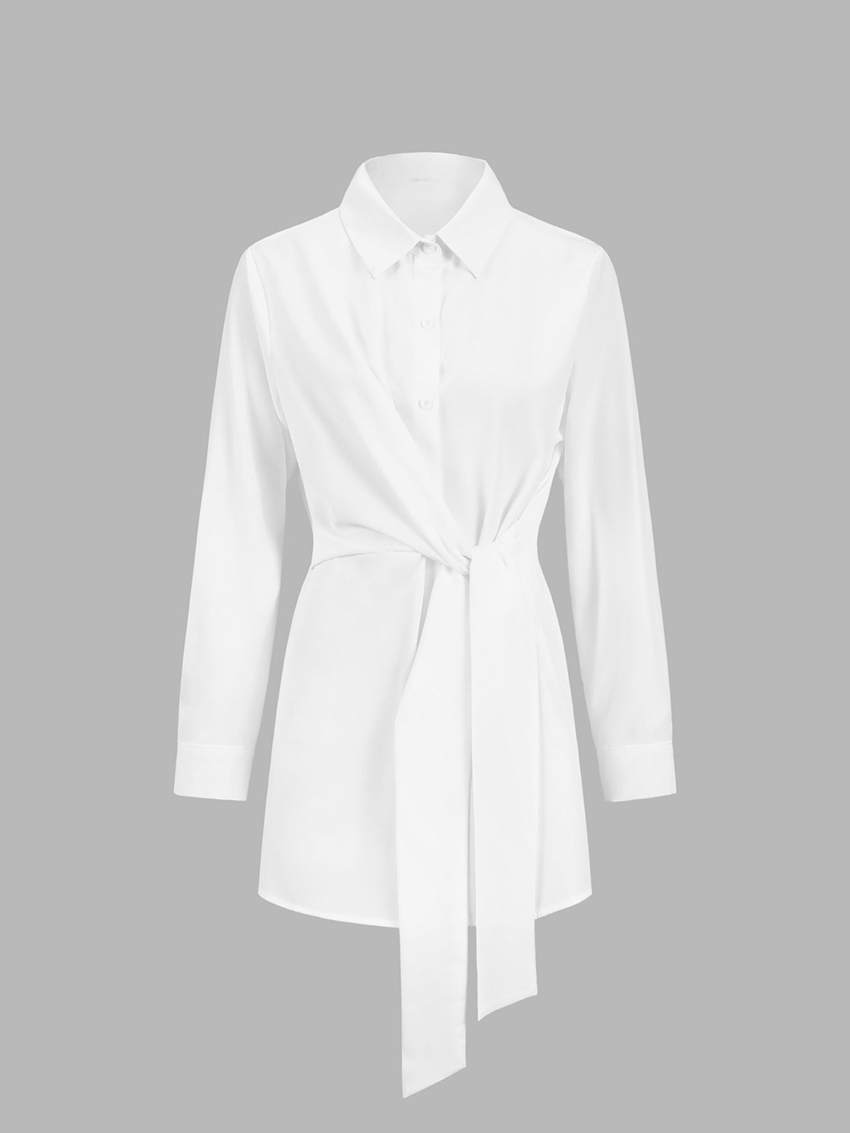 Monroe | Women's Long Sleeve Button-Down Blouse with Tie Waist