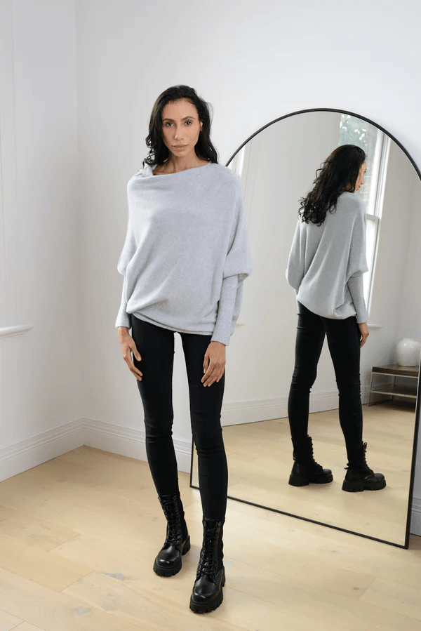 Celestina | Women's Long Sleeve Off-Shoulder Sweater